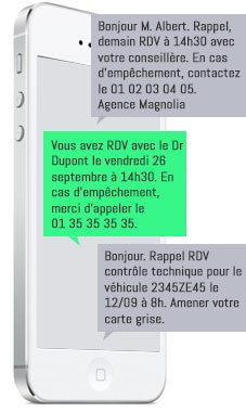 rappel RDV par SMS