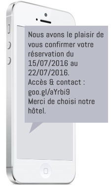 SMS de confirmation de réservation