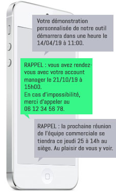 le rappel de RDV commercial via un SMS Pipedrive