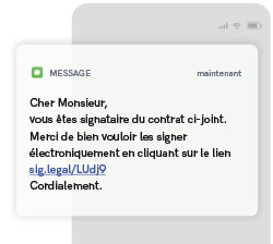 notification d'un document à signé par SMS