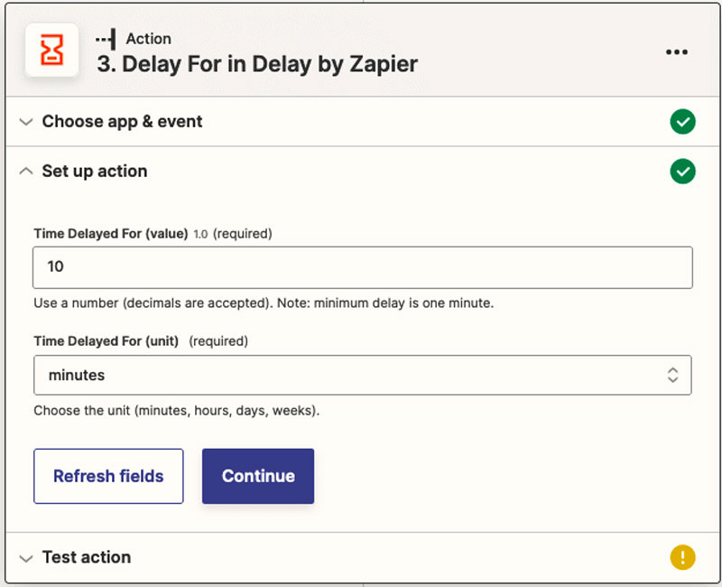 liste complète des actions disponibles dans Zapier