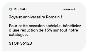 exemple sms anniversaire