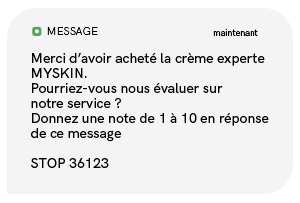 exemple sms enquête satisfaction