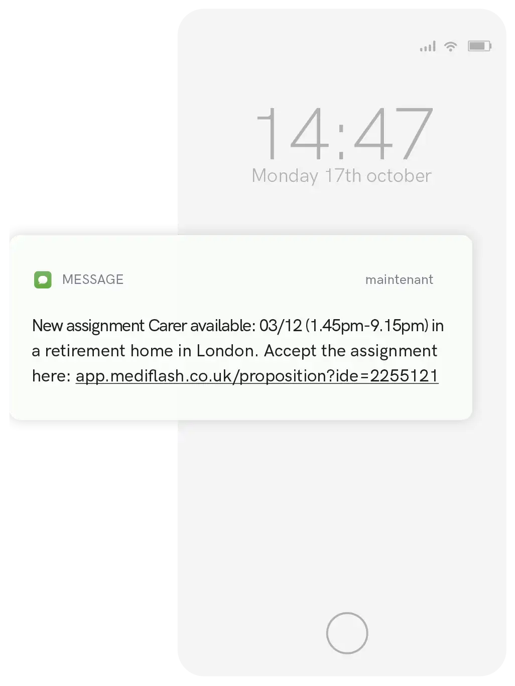 SMS para notificaciones y avisos de trabajo