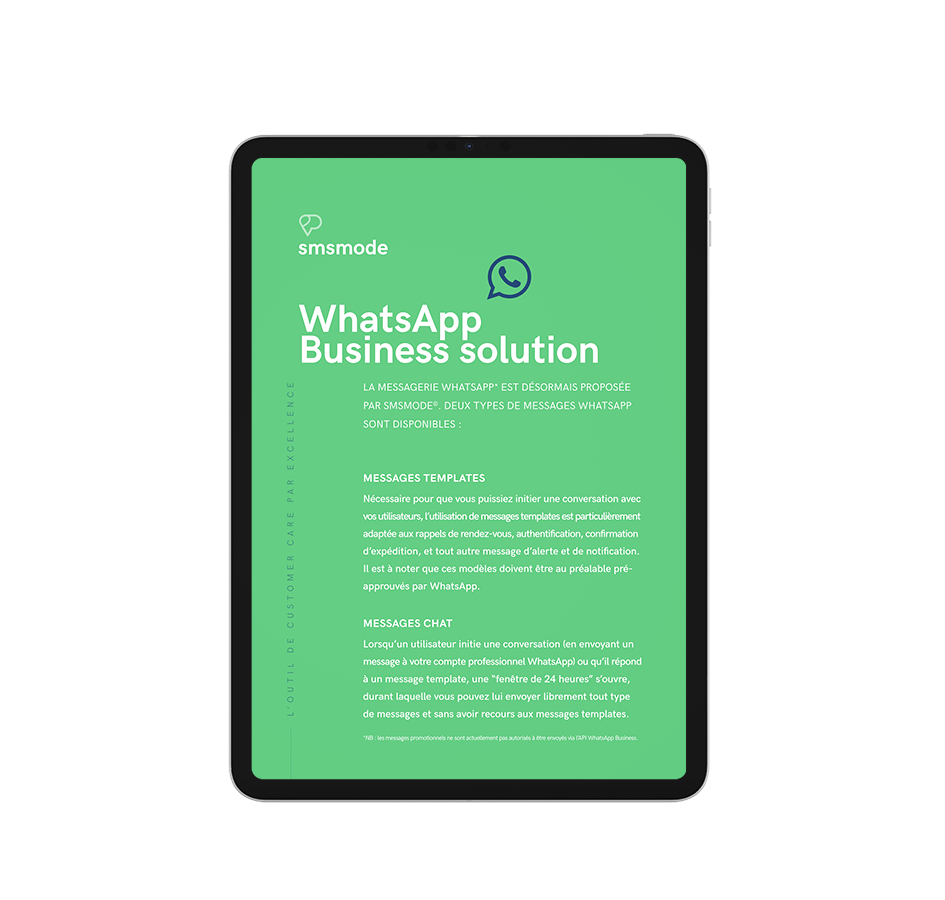 Fiche produit WhatsApp Business