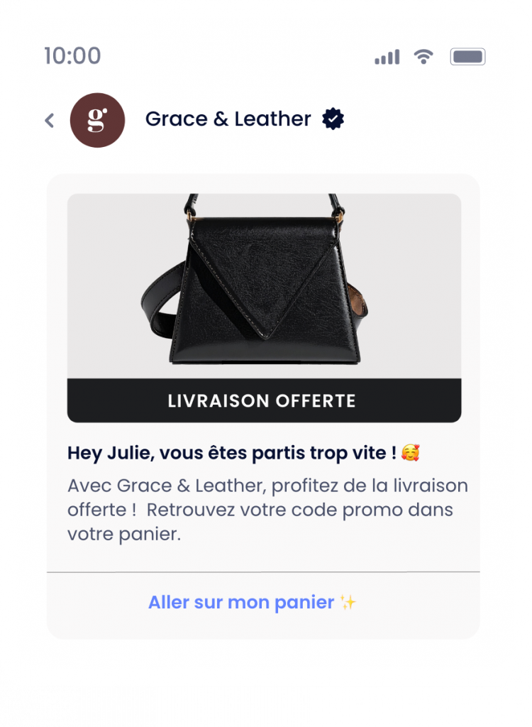 exemple RCS pour le retail avec livraison offerte